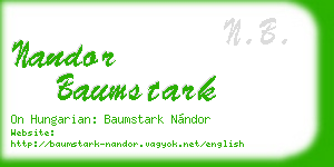 nandor baumstark business card