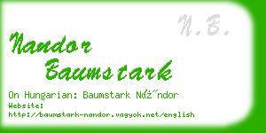 nandor baumstark business card